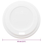 vidaXL Capace pentru ceașcă cafea hârtie 4oz 1000 buc plastic alb vidaXL Capace pentru ceașcă cafea hârtie 4oz 1000 buc plastic alb