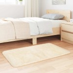vidaXL Covor shaggy cu pom înalt, NAVARRA, crem, 60x100 cm, poliester
