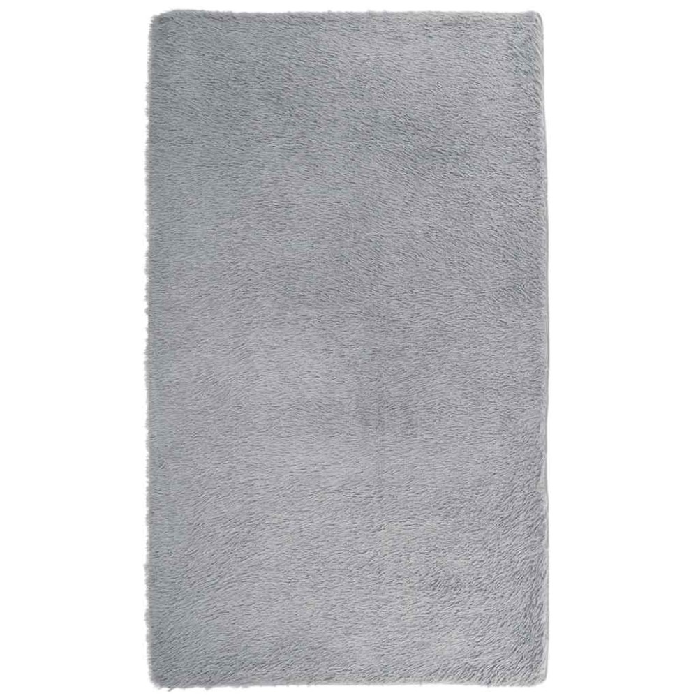 vidaXL Covor shaggy cu pom înalt, NAVARRA, gri argintiu, 60x100 cm