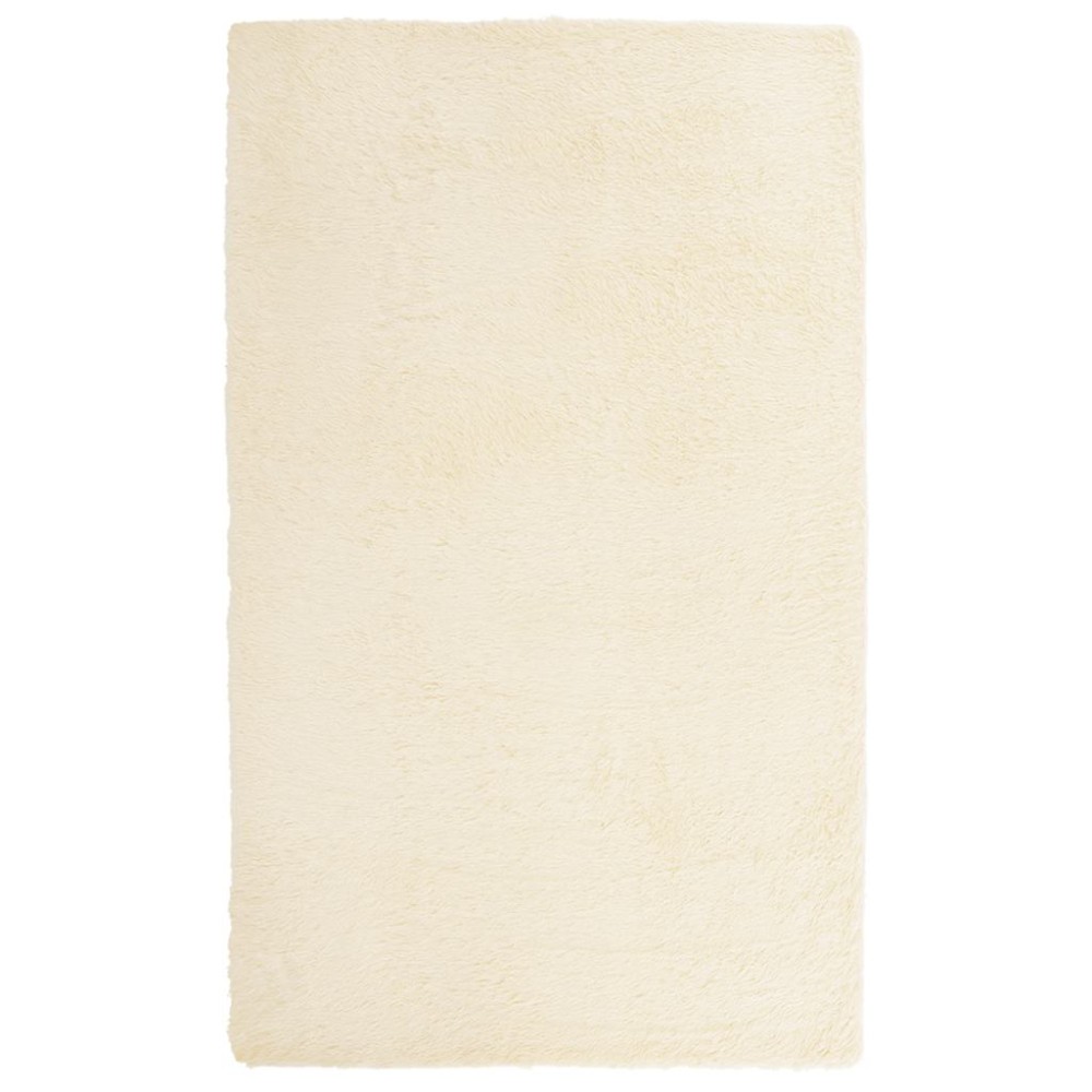 vidaXL Covor shaggy cu pom înalt, NAVARRA, crem, 80x150 cm, poliester