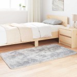 vidaXL Covor shaggy cu pom înalt, NAVARRA, gri deschis, 80x150 cm vidaXL Covor shaggy cu pom înalt, NAVARRA, gri deschis, 80x150 cm