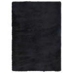 vidaXL Covor shaggy cu pom înalt, NAVARRA, negru, 120x170cm, poliester