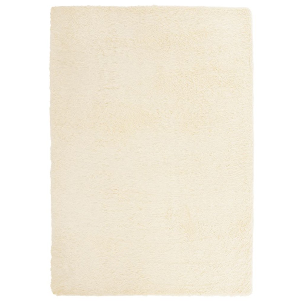 vidaXL Covor shaggy cu pom înalt, NAVARRA, crem, 120x170 cm, poliester