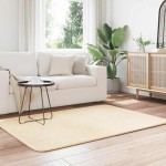 vidaXL Covor shaggy cu pom înalt, NAVARRA, crem, 120x170 cm, poliester
