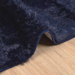 vidaXL Covor shaggy cu pom înalt, NAVARRA, bleumarin, 120x170 cm