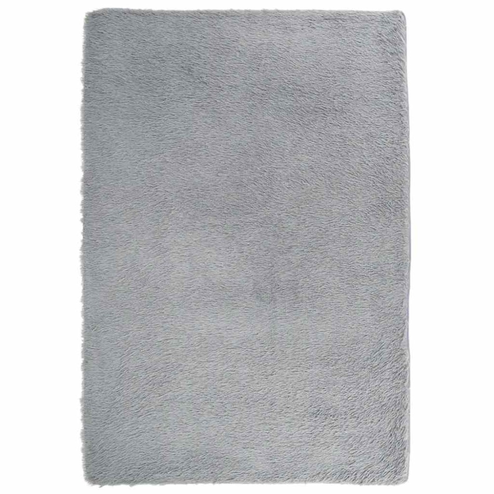 vidaXL Covor shaggy cu pom înalt, NAVARRA, gri argintiu, 120x170 cm