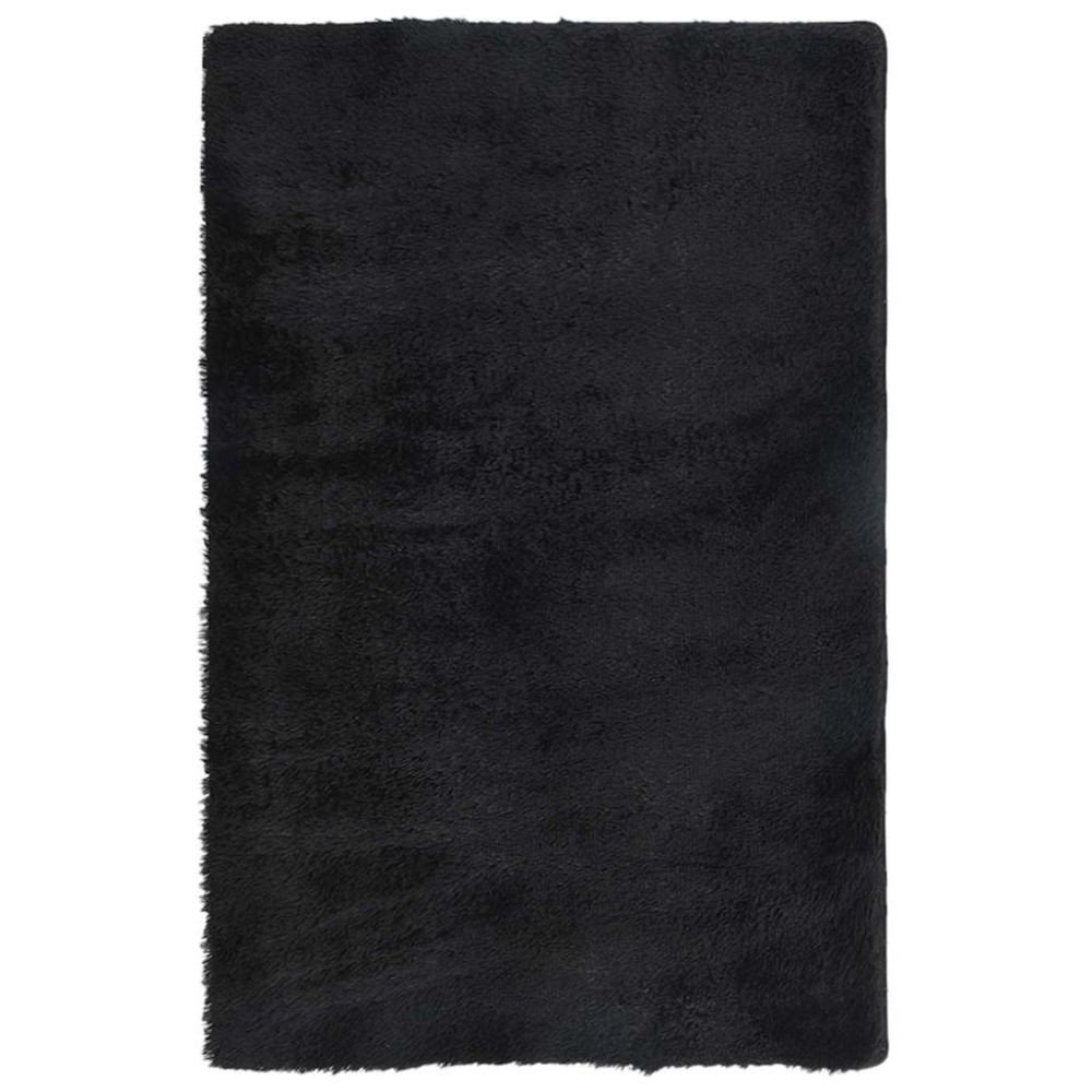 vidaXL Covor shaggy cu pom înalt, NAVARRA, negru, 130x200cm, poliester