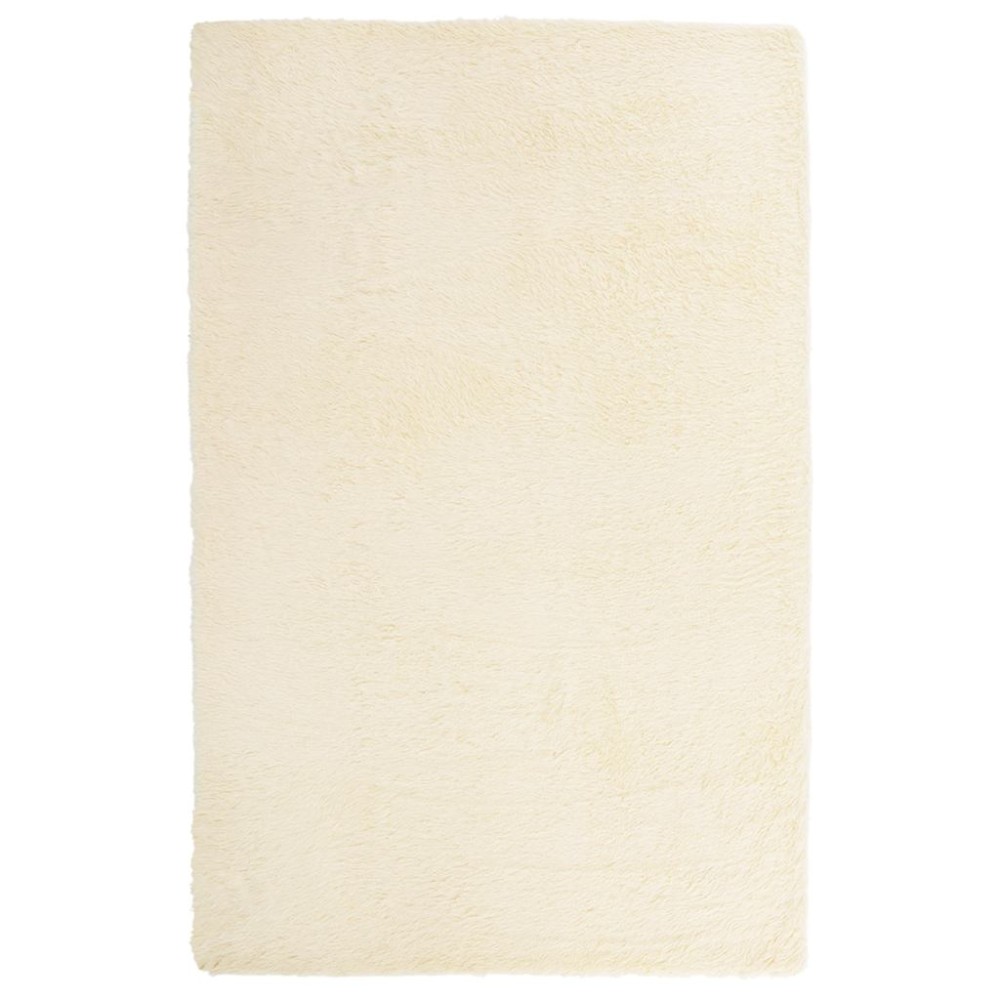 vidaXL Covor shaggy cu pom înalt, NAVARRA, crem, 130x200 cm, poliester