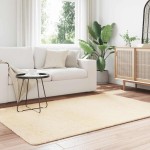 vidaXL Covor shaggy cu pom înalt, NAVARRA, crem, 130x200 cm, poliester