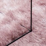 vidaXL Covor shaggy cu pom înalt, NAVARRA, roz praf, 130x200 cm