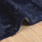 vidaXL Covor shaggy cu pom înalt, NAVARRA, bleumarin, 130x200 cm