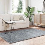 vidaXL Covor shaggy cu pom înalt, NAVARRA, gri argintiu, 130x200 cm
