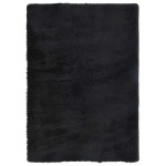vidaXL Covor shaggy cu pom înalt, NAVARRA, negru, 160x230cm, poliester