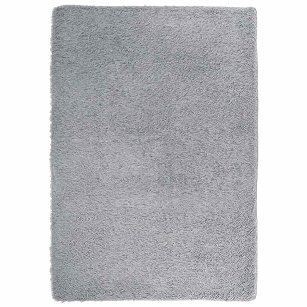 vidaXL Covor shaggy cu pom înalt, NAVARRA, gri argintiu, 160x230 cm