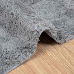 vidaXL Covor shaggy cu pom înalt, NAVARRA, gri argintiu, 160x230 cm
