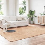 vidaXL Covor shaggy cu pom înalt, NAVARRA, bej, 200x290 cm, poliester