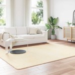 vidaXL Covor shaggy cu pom înalt, NAVARRA, crem, 200x290 cm, poliester