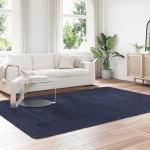 vidaXL Covor shaggy cu pom înalt, NAVARRA, bleumarin, 200x290 cm