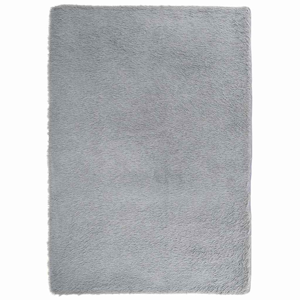 vidaXL Covor shaggy cu pom înalt, NAVARRA, gri argintiu, 240x340 cm