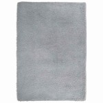 vidaXL Covor shaggy cu pom înalt, NAVARRA, gri argintiu, 240x340 cm