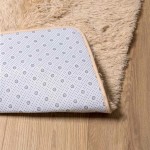 vidaXL Covor shaggy cu pom înalt, NAVARRA, bej, 120x120 cm, poliester