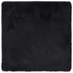 vidaXL Covor shaggy cu pom înalt, NAVARRA, negru, 160x160cm, poliester