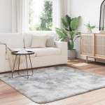 vidaXL Covor shaggy cu pom înalt, NAVARRA, gri deschis, 160x160 cm