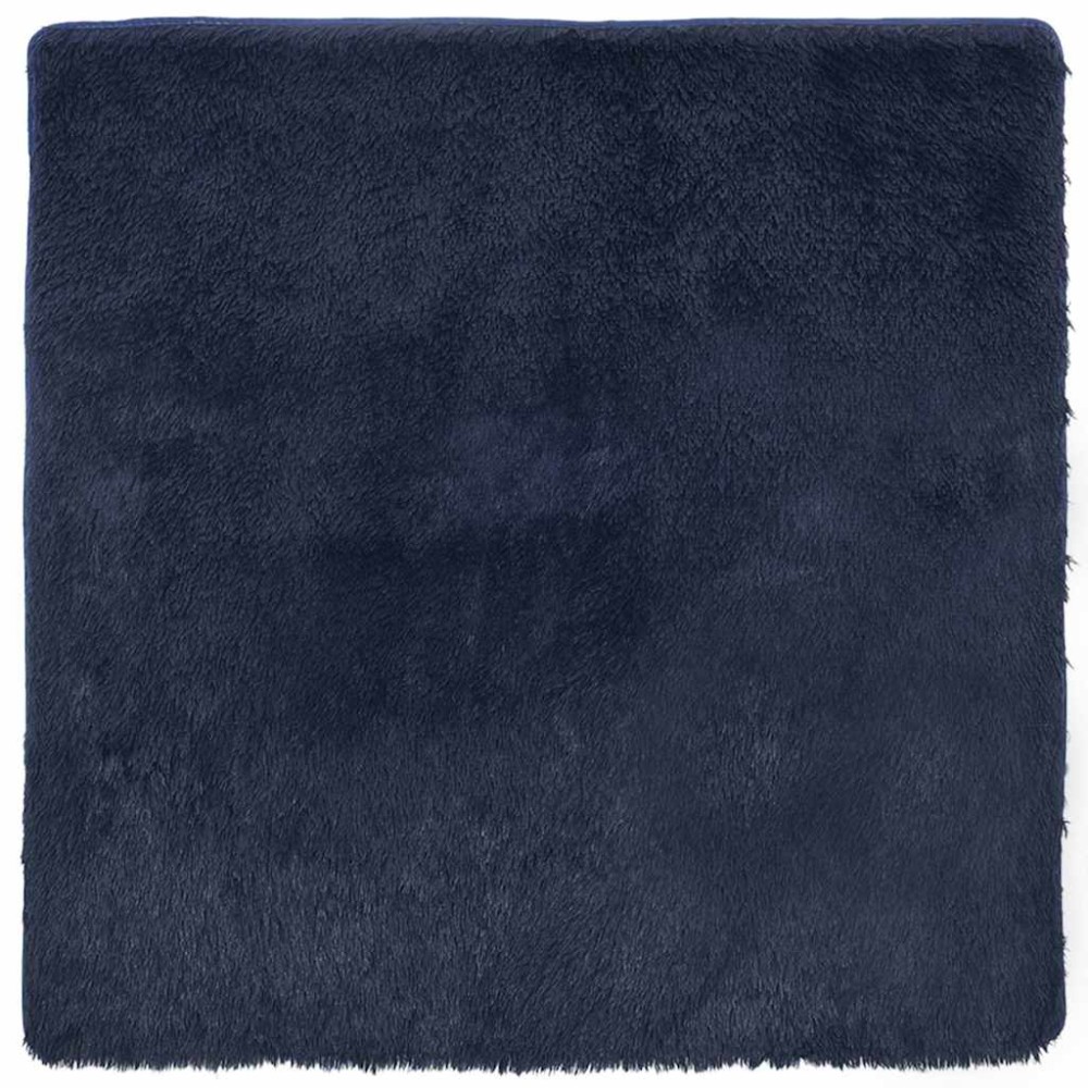 vidaXL Covor shaggy cu pom înalt, NAVARRA, bleumarin, 160x160 cm