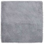 vidaXL Covor shaggy cu pom înalt, NAVARRA, gri argintiu, 160x160 cm