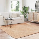 vidaXL Covor shaggy cu pom înalt, NAVARRA, bej, 200x200 cm, poliester