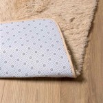 vidaXL Covor shaggy cu pom înalt, NAVARRA, bej, 240x240 cm, poliester