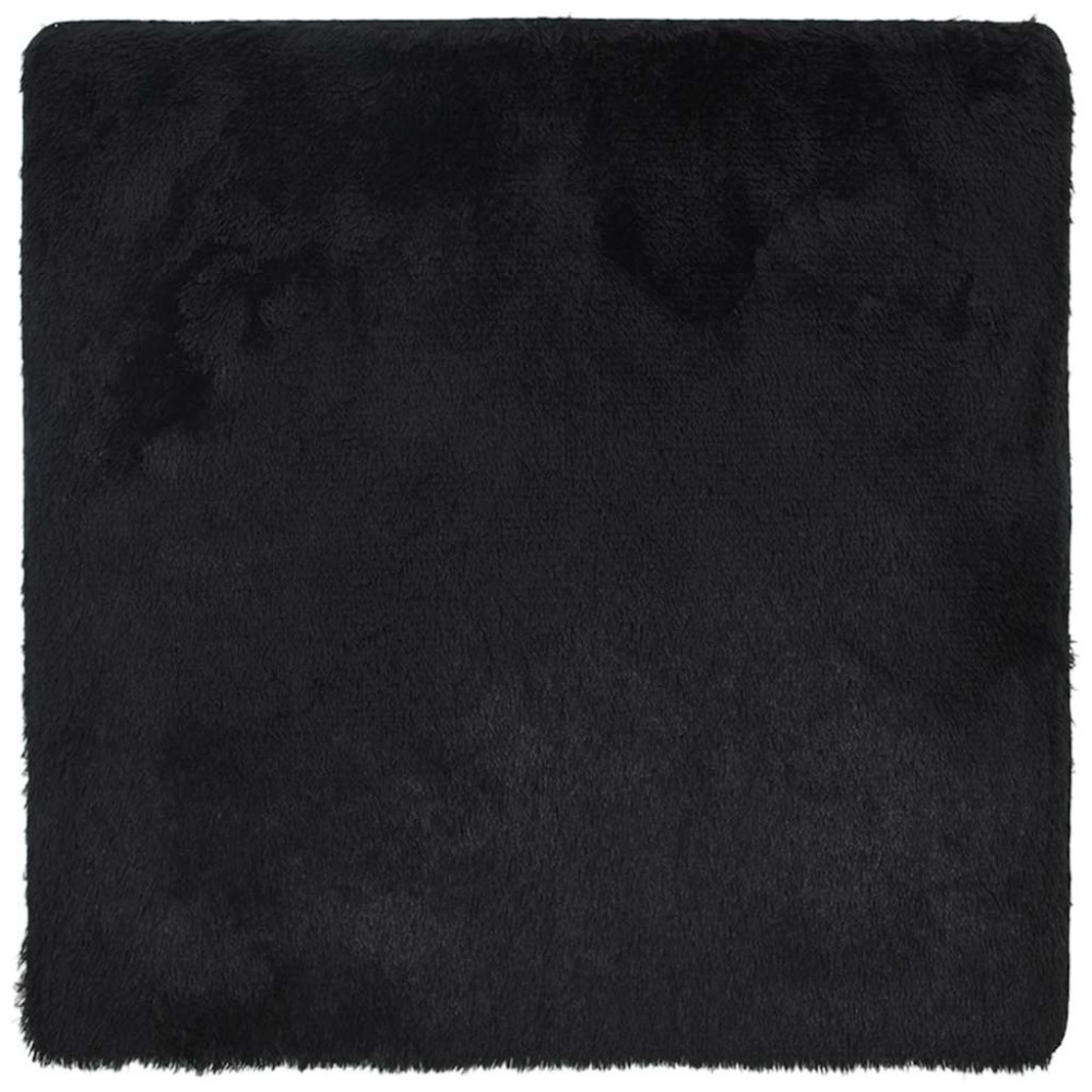 vidaXL Covor shaggy cu pom înalt, NAVARRA, negru, 240x240cm, poliester