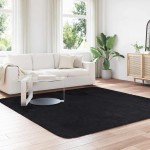 vidaXL Covor shaggy cu pom înalt, NAVARRA, negru, 240x240cm, poliester vidaXL Covor shaggy cu pom înalt, NAVARRA, negru, 240x240cm, poliester