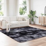 vidaXL Covor shaggy cu pom înalt, NAVARRA, gri închis, 240x240 cm