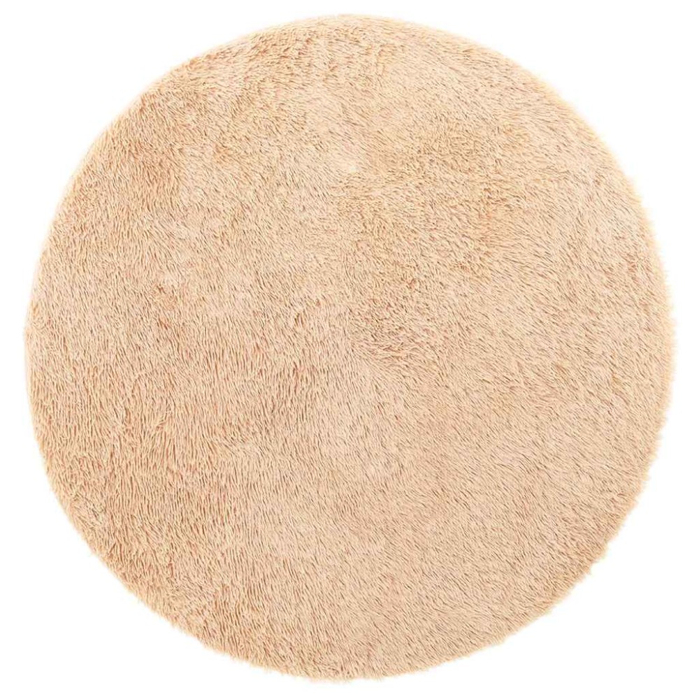 vidaXL Covor shaggy cu pom înalt, NAVARRA, bej, 100x100 cm, poliester