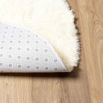 vidaXL Covor shaggy cu pom înalt, NAVARRA, crem, 100x100 cm, poliester