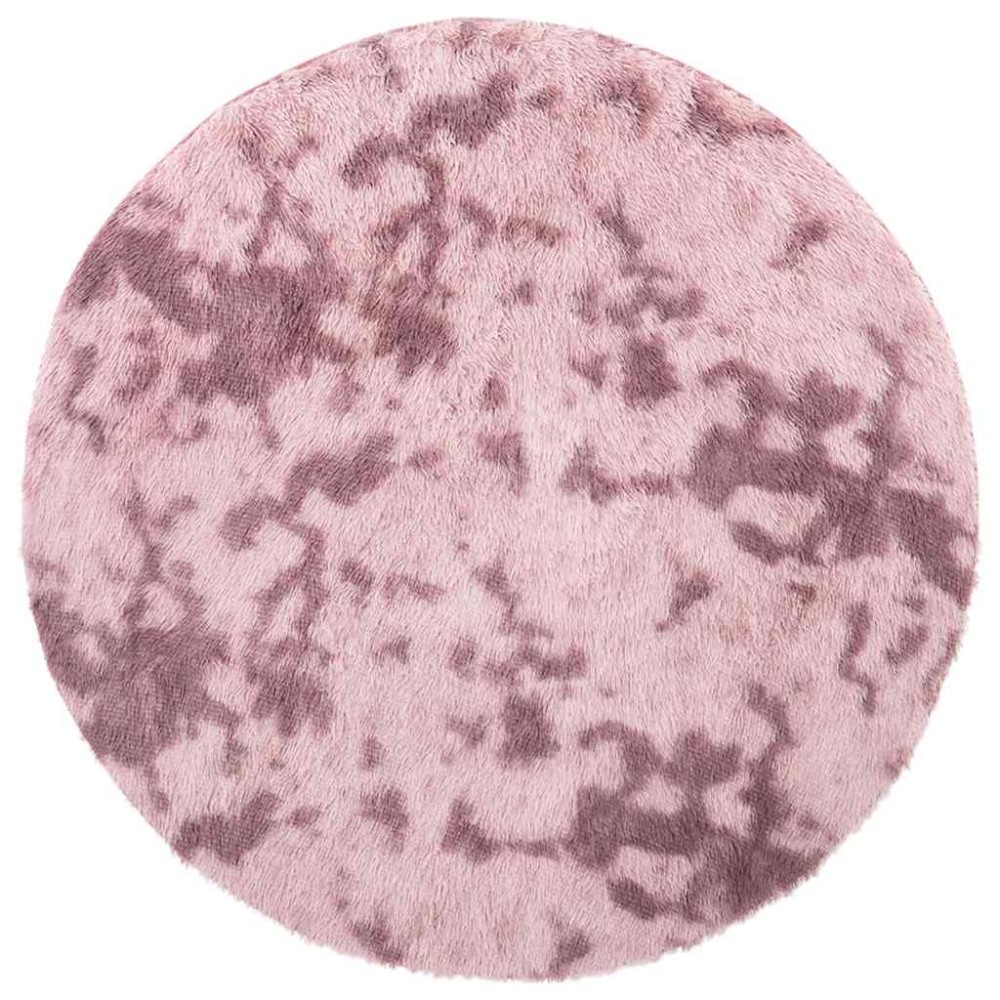 vidaXL Covor shaggy cu pom înalt, NAVARRA, roz praf, 100x100 cm