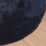 vidaXL Covor shaggy cu pom înalt, NAVARRA, bleumarin, 100x100 cm