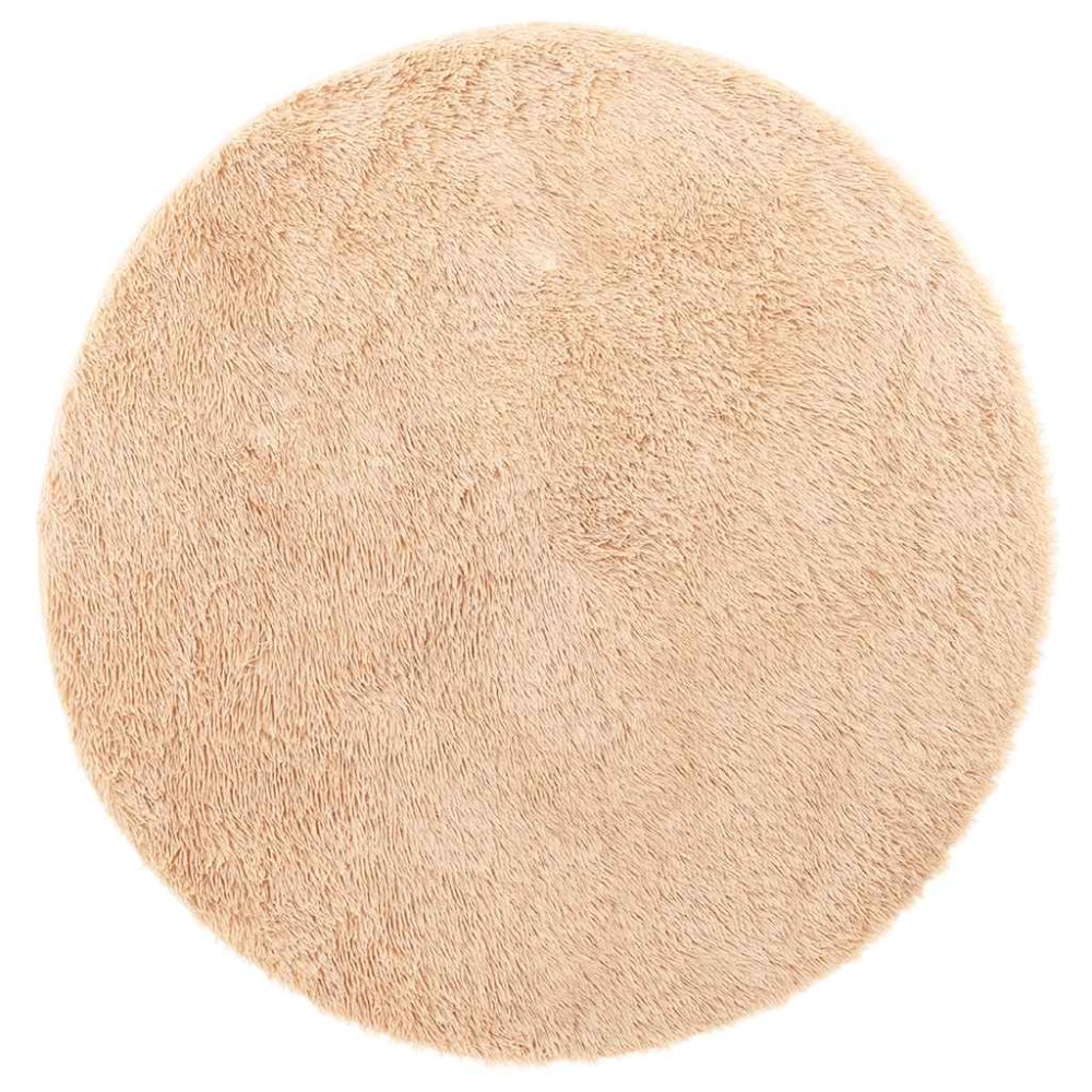 vidaXL Covor shaggy cu pom înalt, NAVARRA, bej, 120x120 cm, poliester