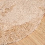vidaXL Covor shaggy cu pom înalt, NAVARRA, bej, 120x120 cm, poliester