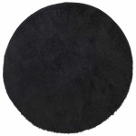 vidaXL Covor shaggy cu pom înalt, NAVARRA, negru, 120x120cm, poliester vidaXL Covor shaggy cu pom înalt, NAVARRA, negru, 120x120cm, poliester