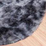 vidaXL Covor shaggy cu pom înalt, NAVARRA, gri închis, 120x120 cm