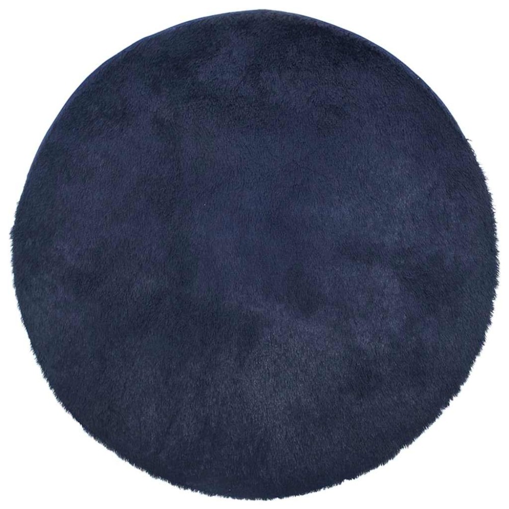 vidaXL Covor shaggy cu pom înalt, NAVARRA, bleumarin, 120x120 cm