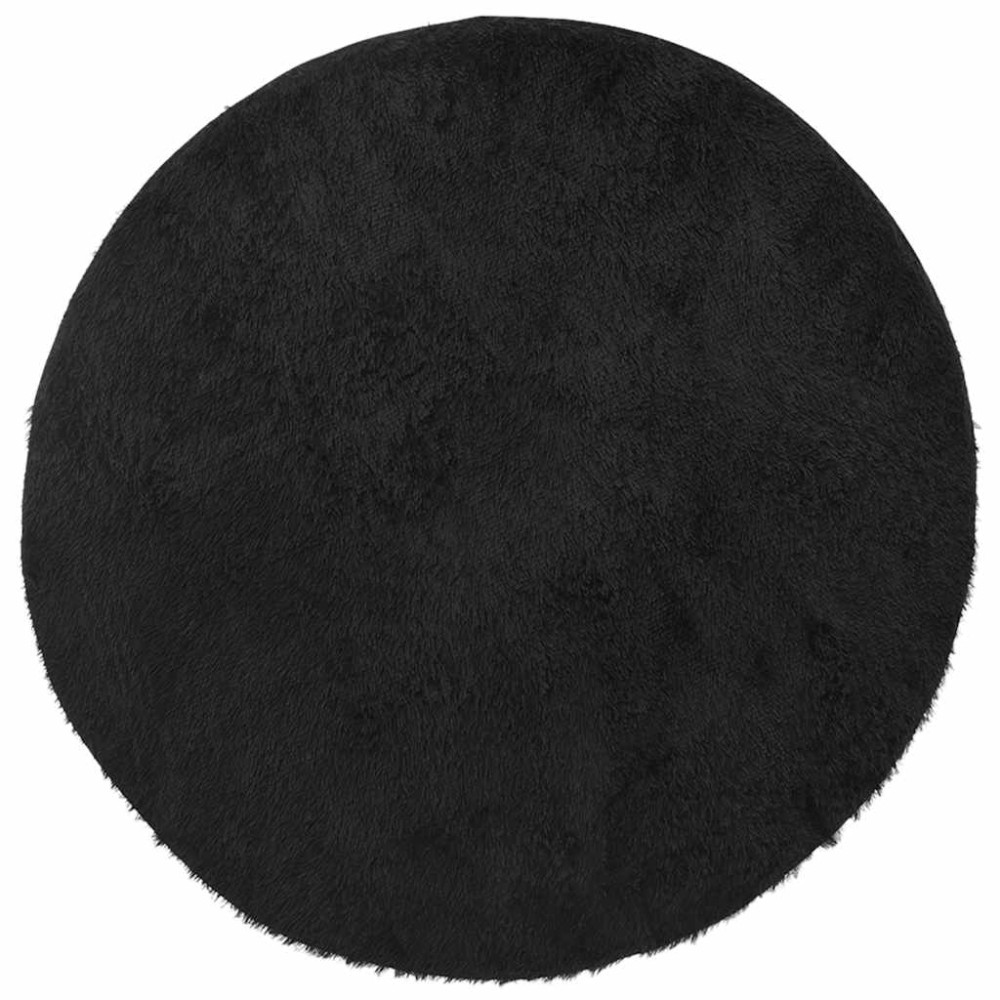 vidaXL Covor shaggy cu pom înalt, NAVARRA, negru, 160x160cm, poliester