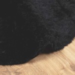 vidaXL Covor shaggy cu pom înalt, NAVARRA, negru, 160x160cm, poliester vidaXL Covor shaggy cu pom înalt, NAVARRA, negru, 160x160cm, poliester