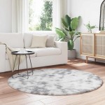 vidaXL Covor shaggy cu pom înalt, NAVARRA, gri deschis, 160x160 cm