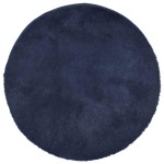 vidaXL Covor shaggy cu pom înalt, NAVARRA, bleumarin, 160x160 cm