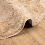 vidaXL Covor shaggy cu pom înalt, NAVARRA, bej, 200x200 cm, poliester vidaXL Covor shaggy cu pom înalt, NAVARRA, bej, 200x200 cm, poliester