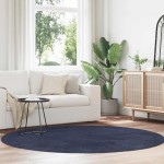 vidaXL Covor shaggy cu pom înalt, NAVARRA, bleumarin, 200x200 cm vidaXL Covor shaggy cu pom înalt, NAVARRA, bleumarin, 200x200 cm