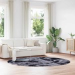 vidaXL Covor shaggy cu pom înalt, NAVARRA, gri închis, 240x240 cm